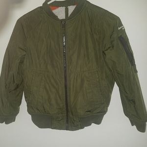 Army Green Boys Bomber Jacket